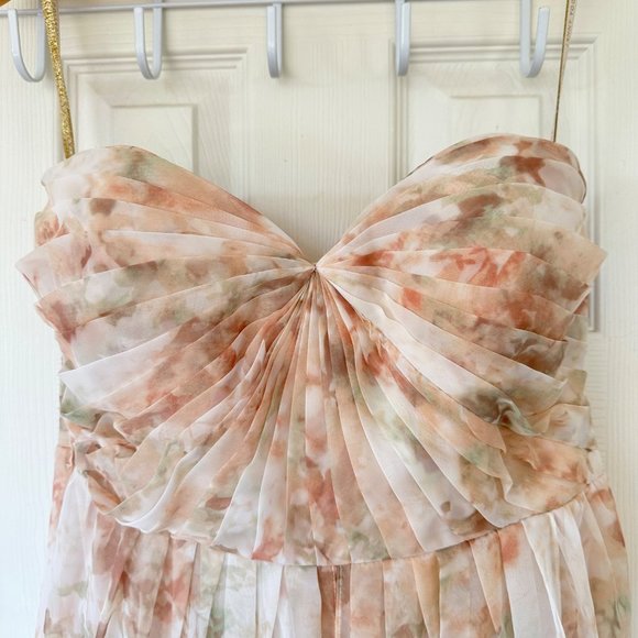 Jenny Yoo Collection Watercolor Lavender “Nyla” Strapless Floor Gown Size 14 - Picture 5 of 16